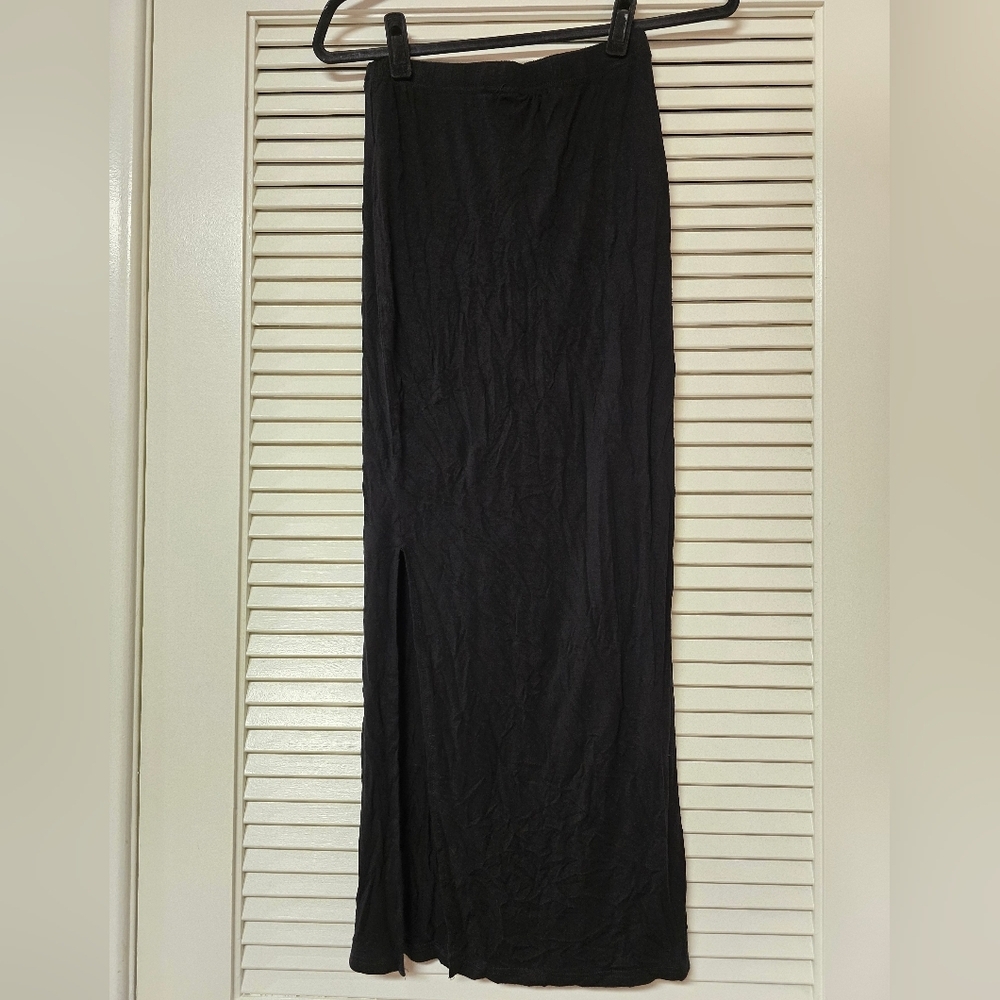 SHEIN - Black Long Maxi Skirt With Two Leg Slits